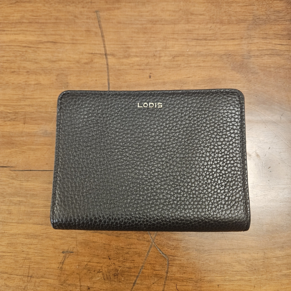 LODIS Kate‎ Mini Zip-Around Wallet Black Leather RFID Protection READ